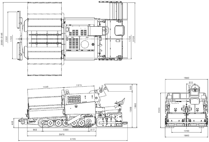 Crawler Type Mini Asphalt Paver: BP31C58