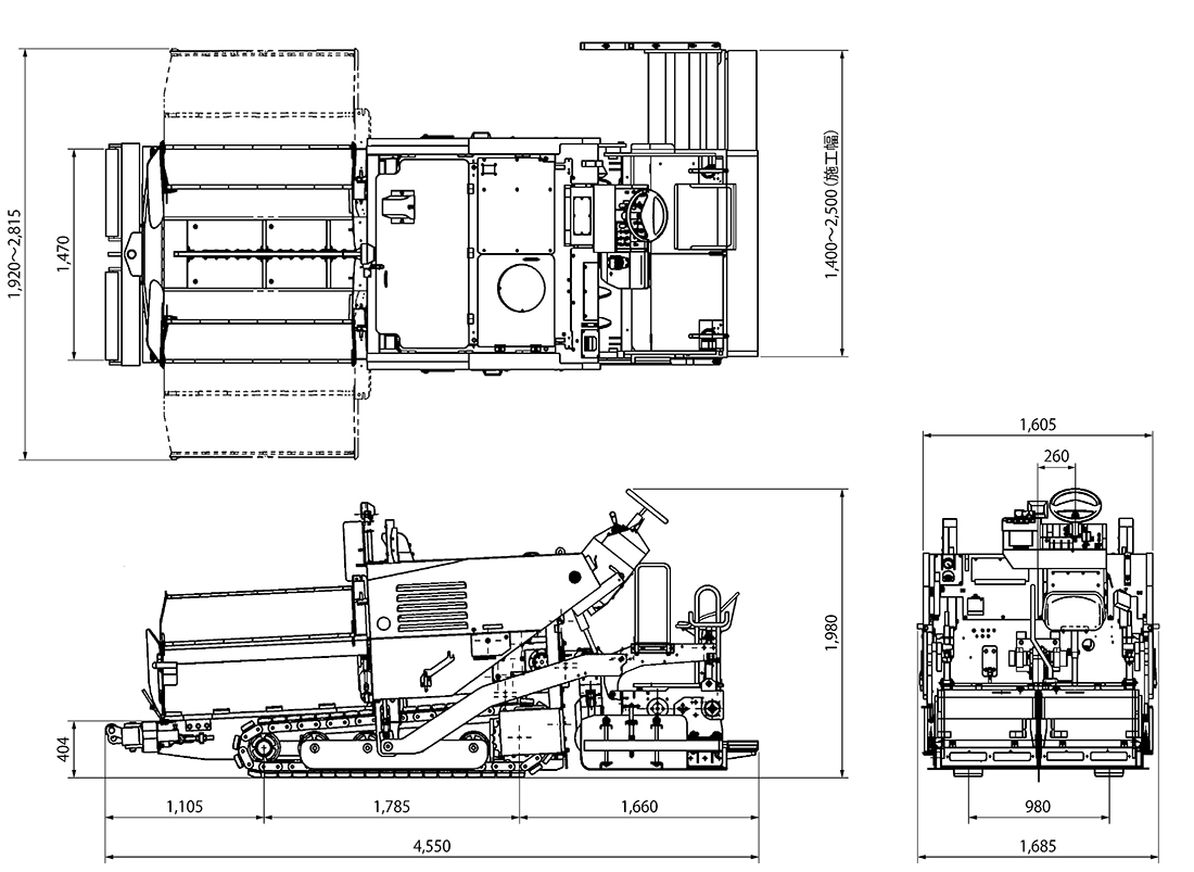 Crawler Type Mini Asphalt Paver: BP25C5