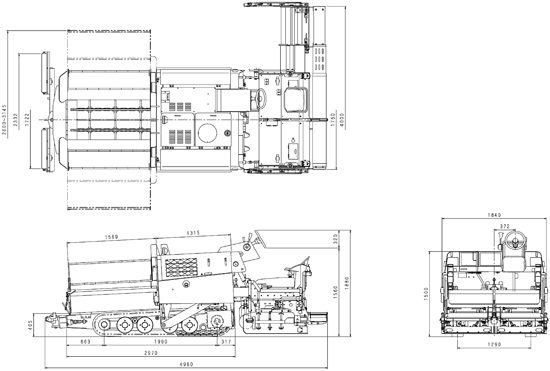 Crawler Type Mini Asphalt Paver: F1740C2