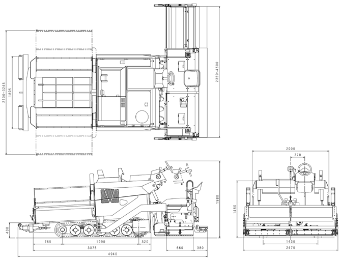 Crawler Type Mini Asphalt Paver: F45C3