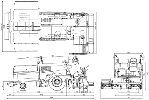 Wheels Type Mini Asphalt Paver: F1430W3