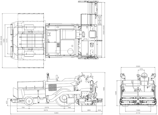 Wheels Type Mini Asphalt Paver: F2045WJ3