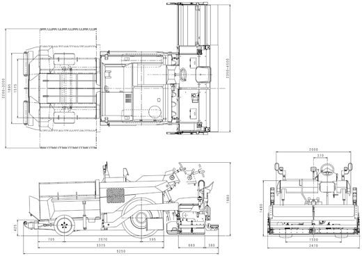 Wheels Type Mini Asphalt Paver: F45W3
