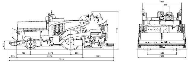 Wheels Type Mini Asphalt Paver: F45W5