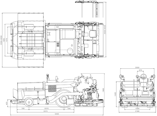 Wheels Type Mini Asphalt Paver: F45W3