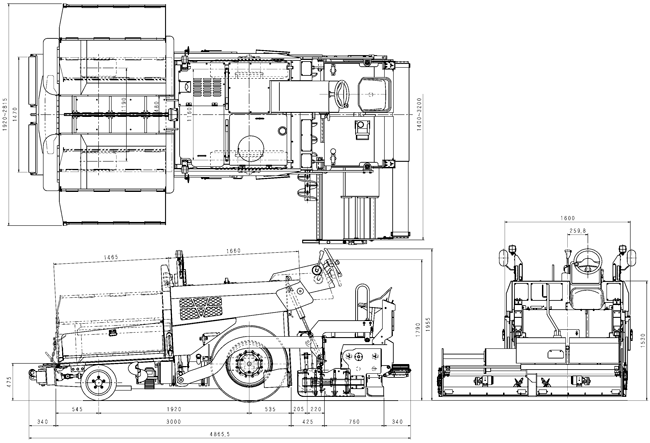 Wheels Type Mini Asphalt Paver: F1432W3